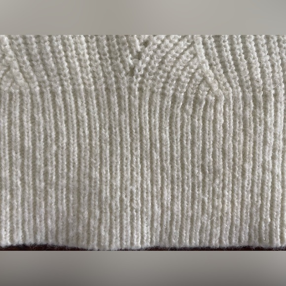 a new day, Pointelle Knit, Crew Neck, Pullover, off-white, Size S, Swirl Pattern - Picture 8 of 10
